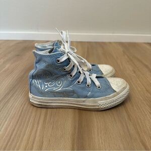 Converse Girls High Tops Sneakers Blue Glitter